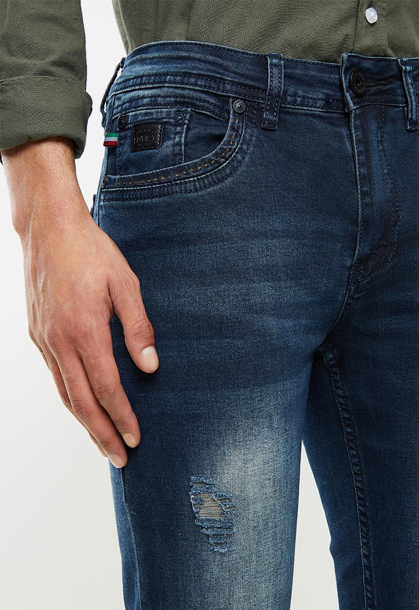 SOVIET - M viscounte #9 fashion slim leg denim  - indigo