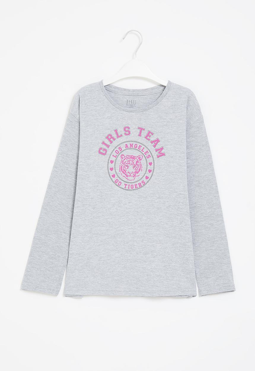 Rebel Republic - Graphic tee - grey melange