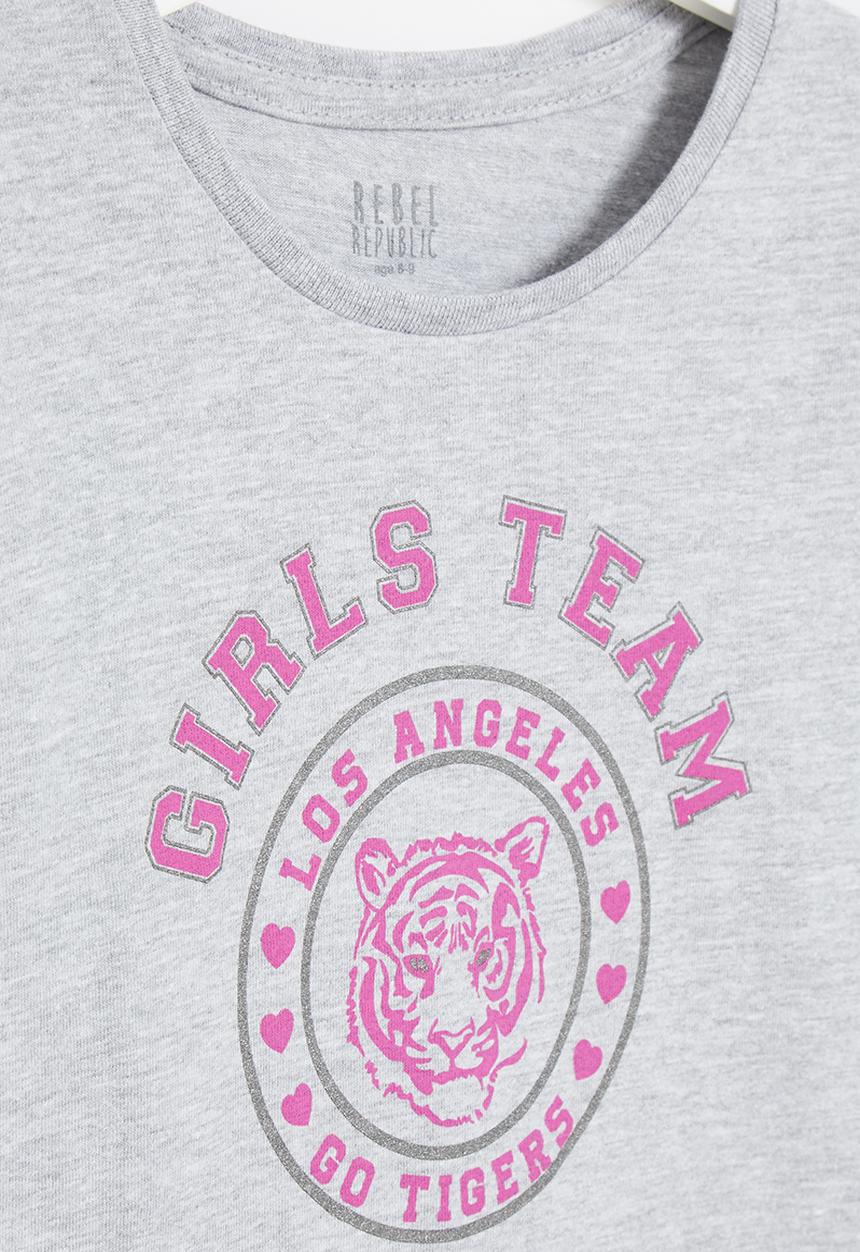 Rebel Republic - Graphic tee - grey melange