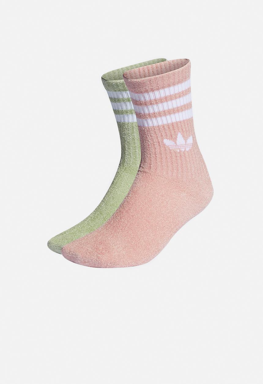 adidas Originals - Ruffle crew 2 pack socks for her - multi