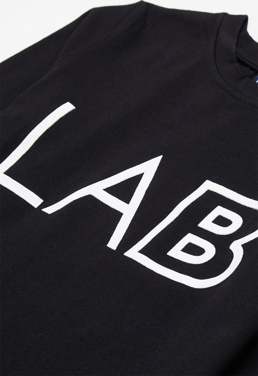 LAB - Long sleeve printed tee - black