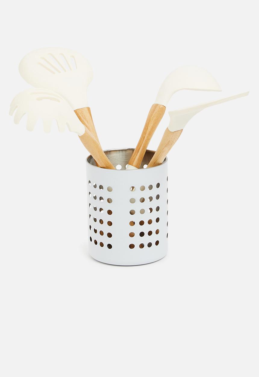 Excellent Houseware - Cutlery holder - white