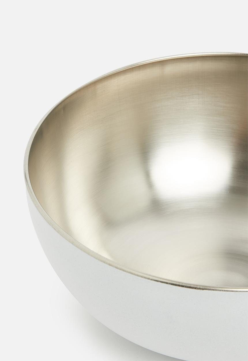 Excellent Houseware - Stainless steel bowl - cream white
