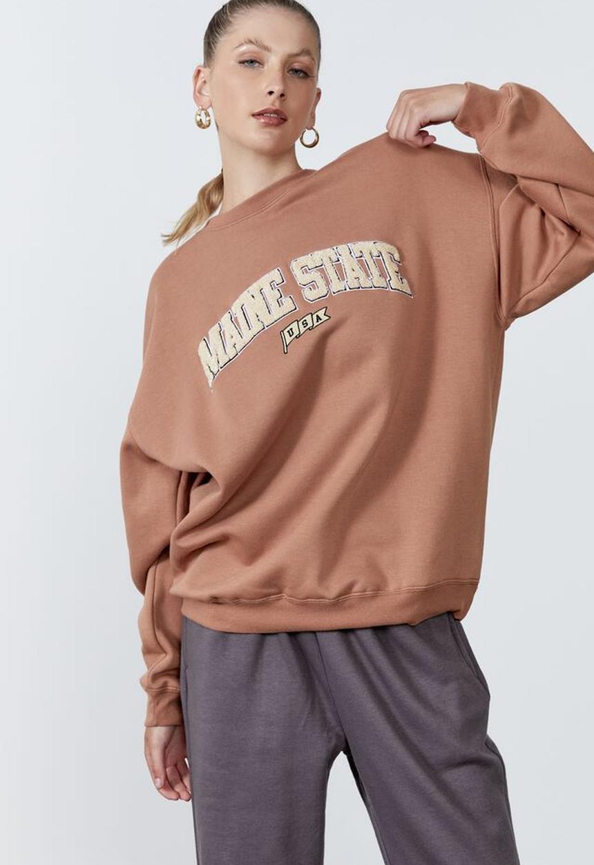 Factorie - Os graphic crew - terracotta/maine state