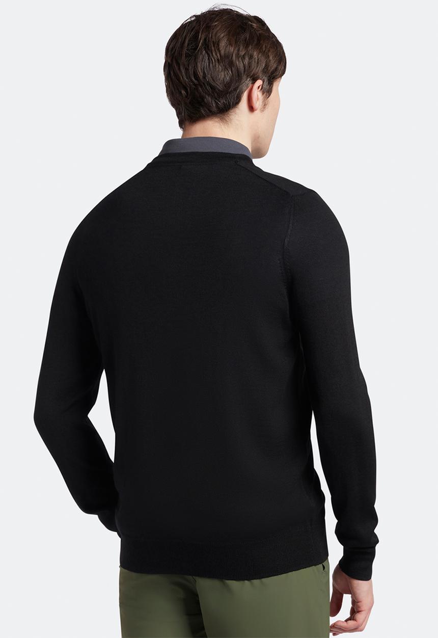 Lyle & Scott - Golf v neck pullover - true black