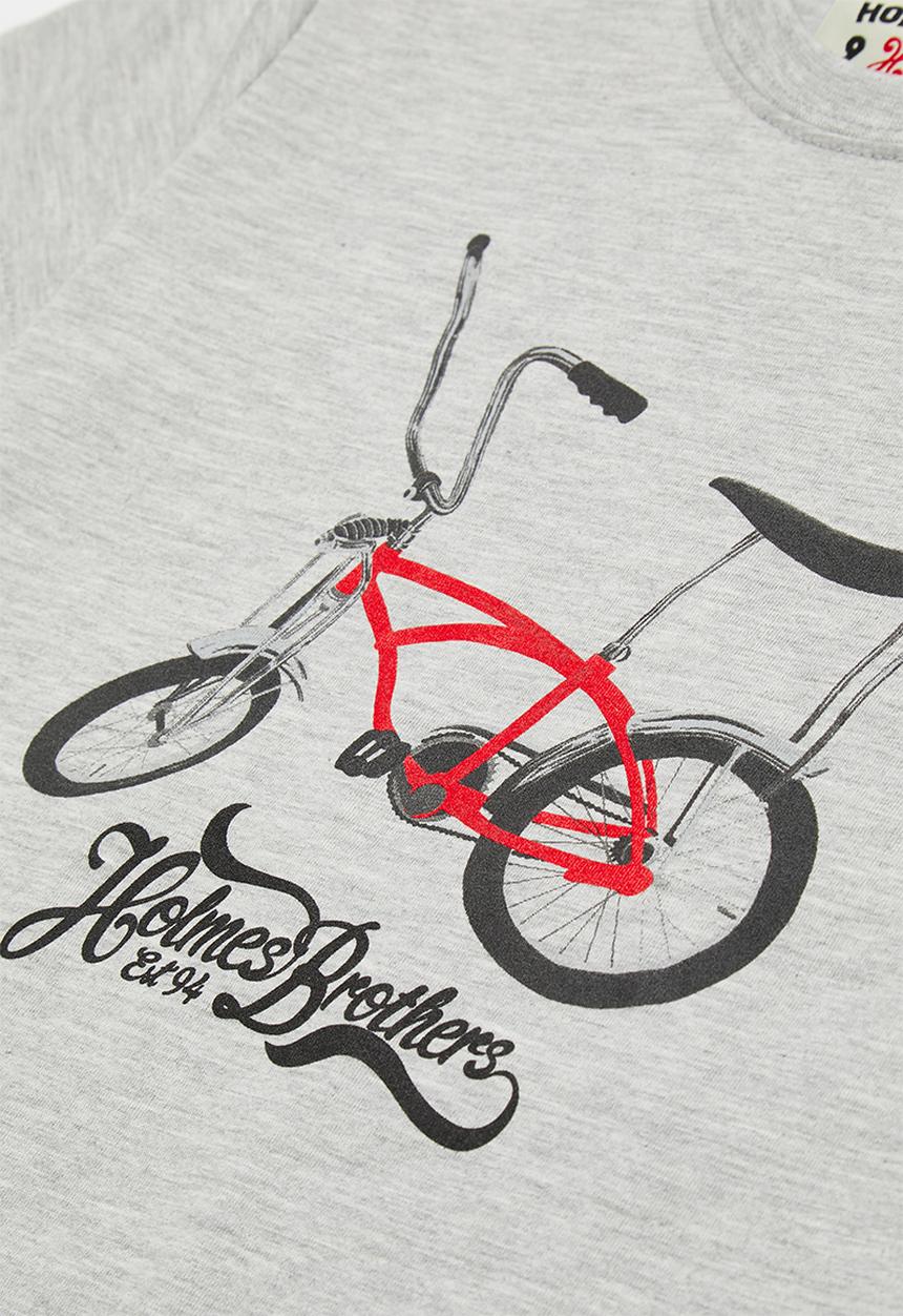 Holmes Bro's - Boys chopper tee - dirty grey melange