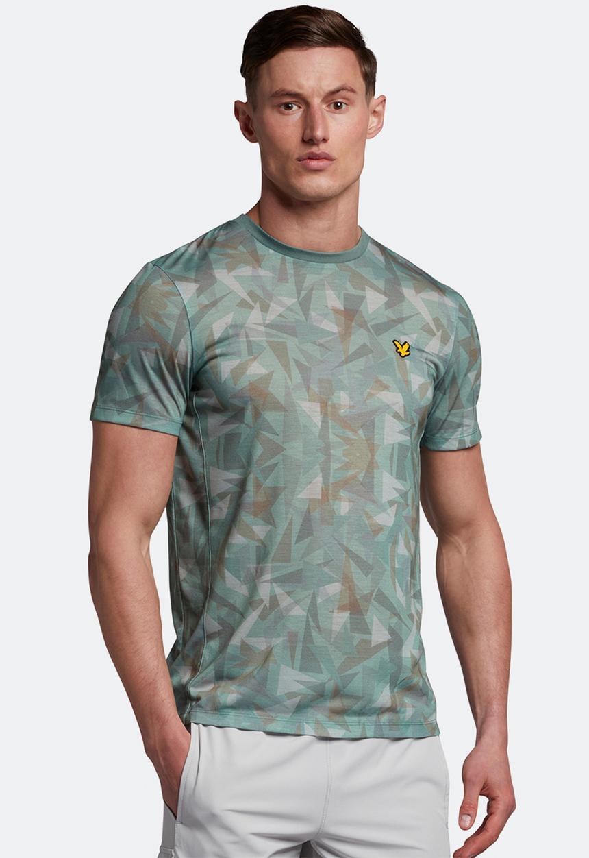 Lyle & Scott - Hiker tee - cactus green print