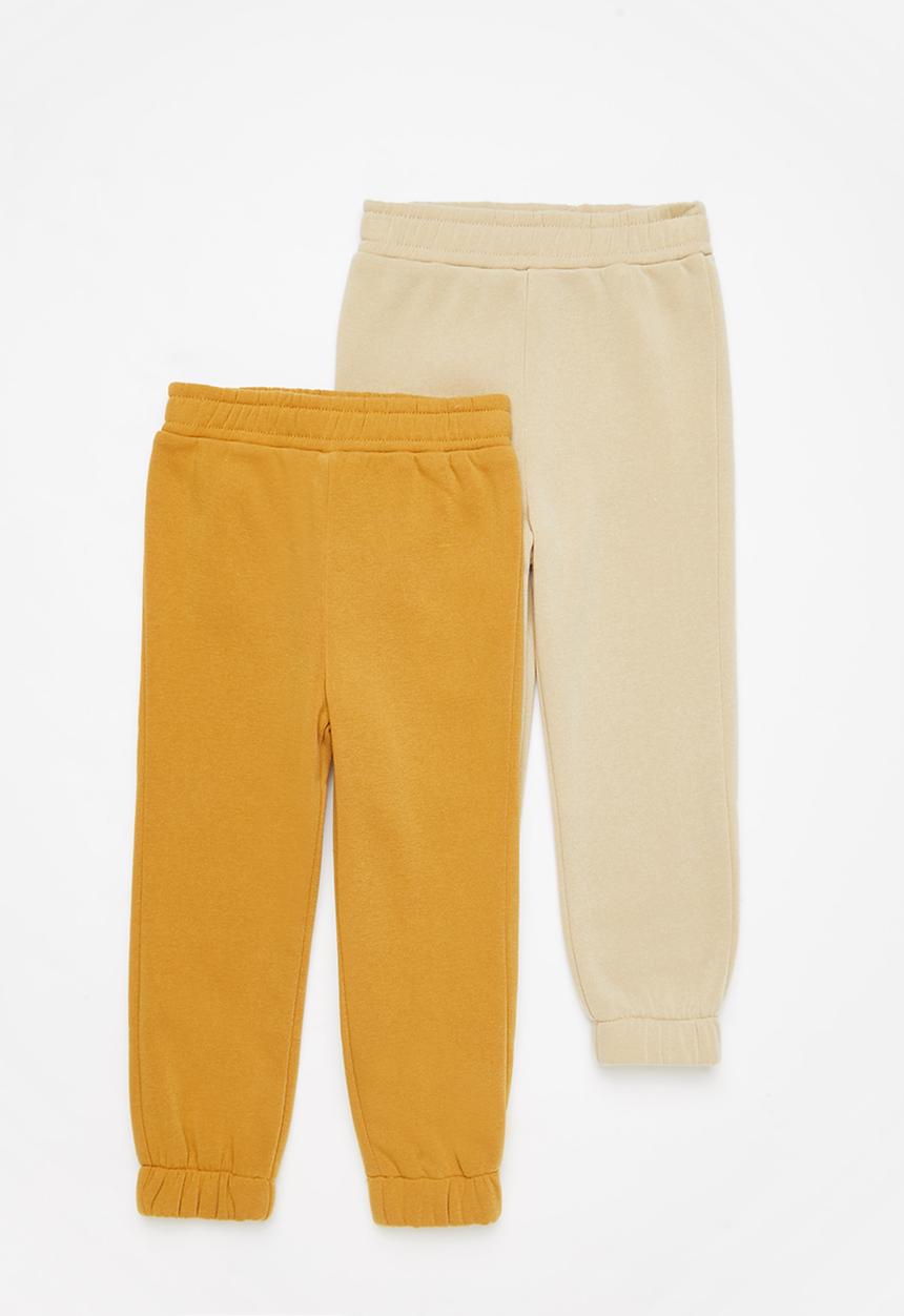 Superbalist Kids - 2 Pack joggers - beige/ochre