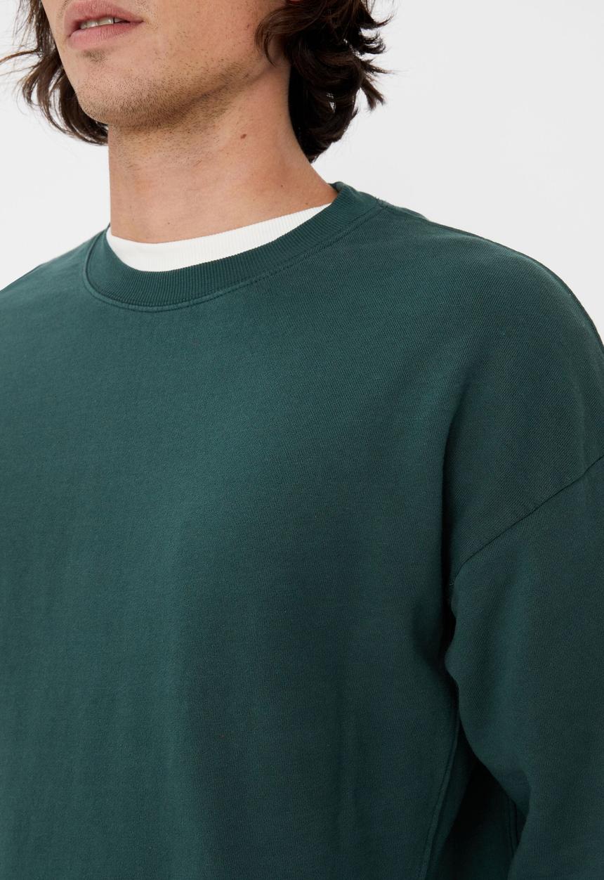 Cotton On - Oversized crew fleece - pineneedle green