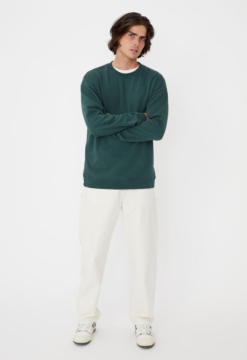 Cotton On - Oversized crew fleece - pineneedle green