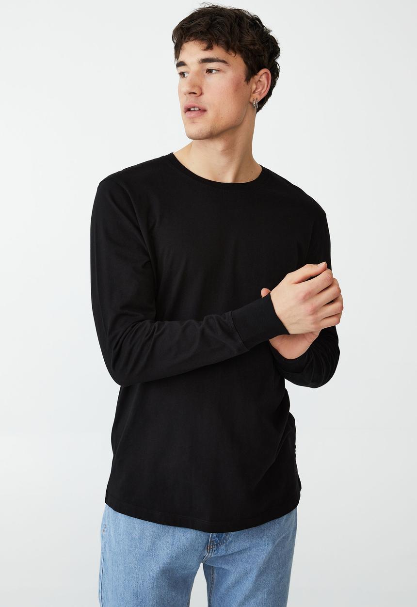 Cotton On - Organic long sleeve t-shirt - black