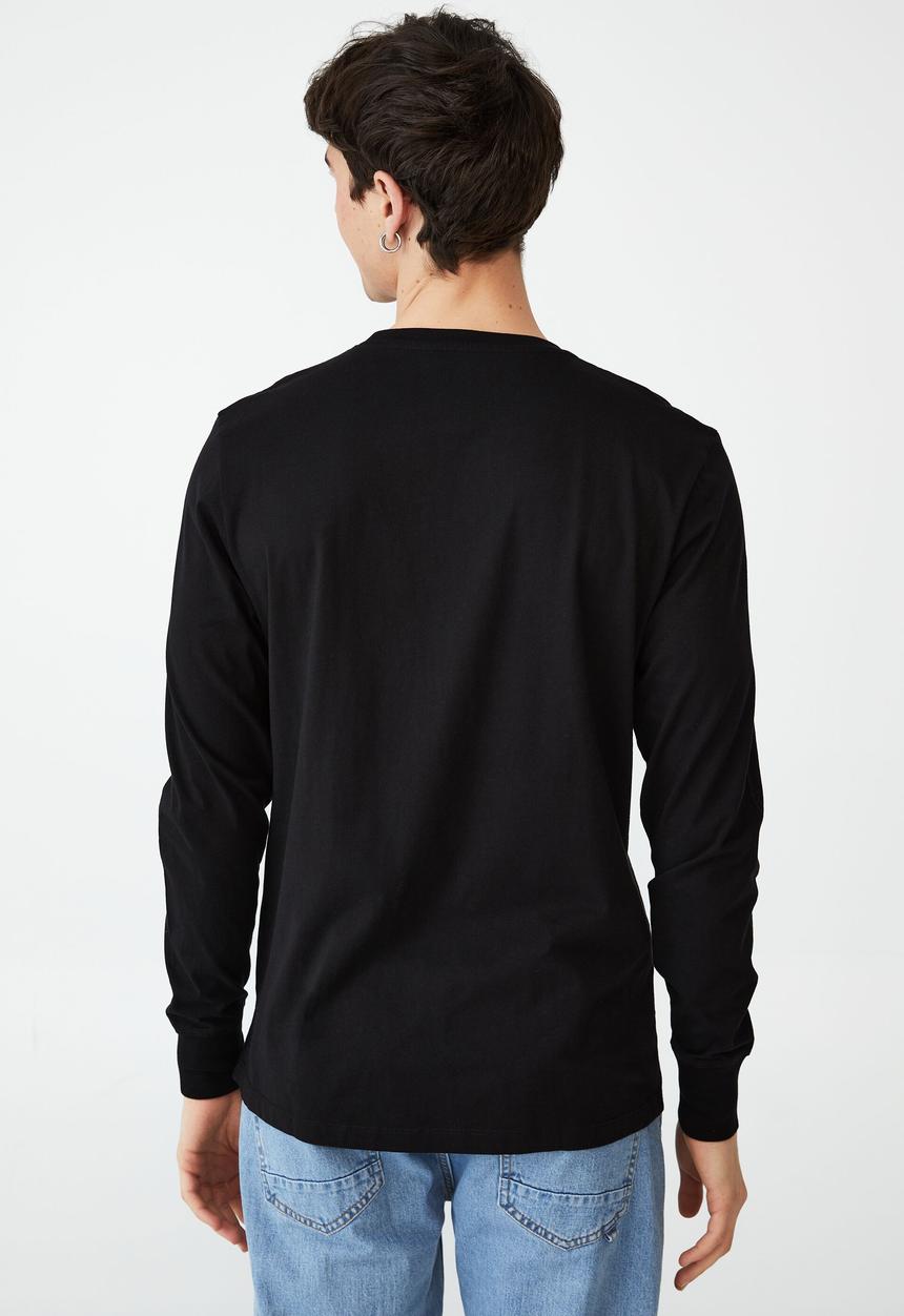 Cotton On - Organic long sleeve t-shirt - black