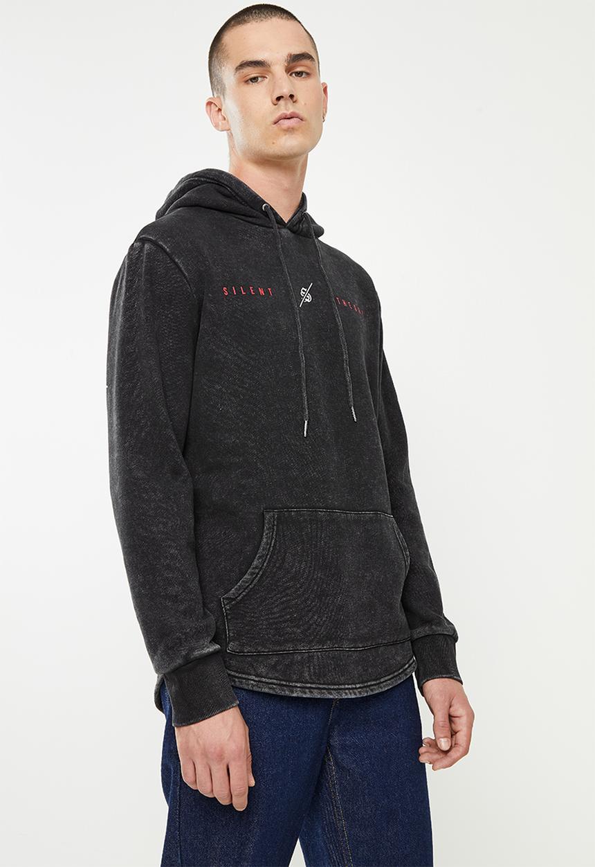 Silent Theory - Second to none hoodie - washed black