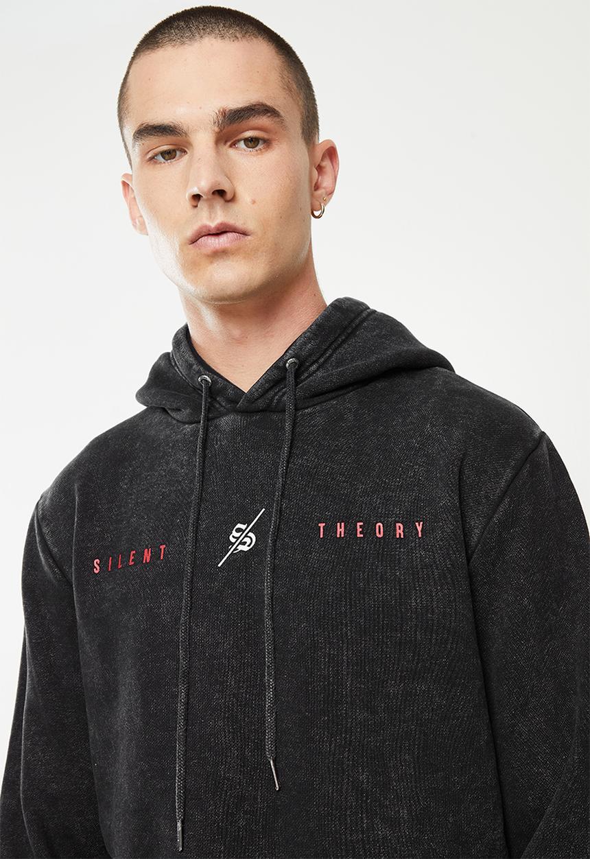 Silent Theory - Second to none hoodie - washed black