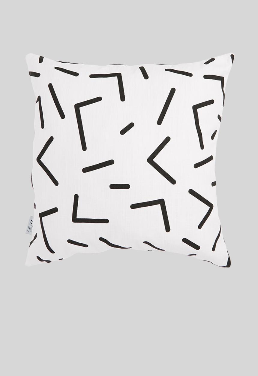 Sixth Floor - Memphis kids cushion cover- black & white