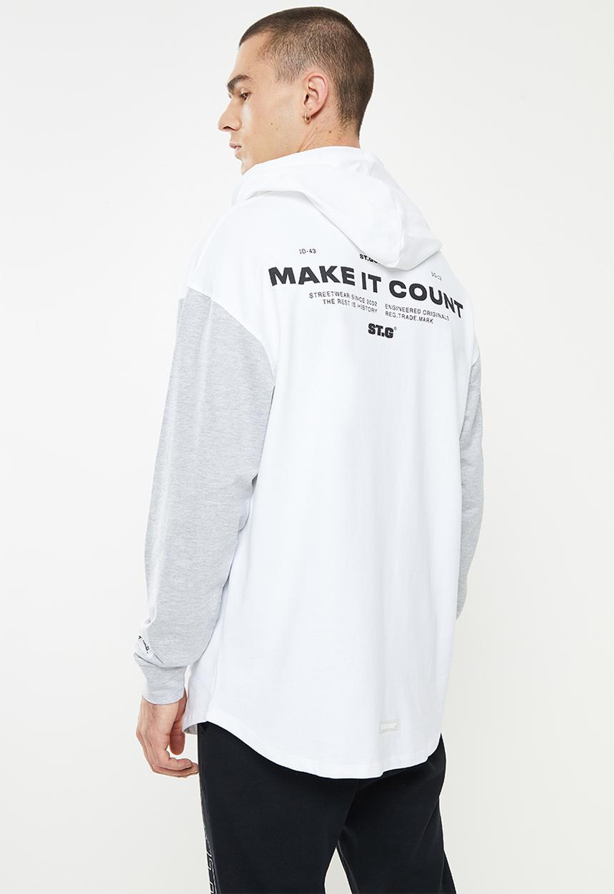 St. Goliath - Make it count hoody - white