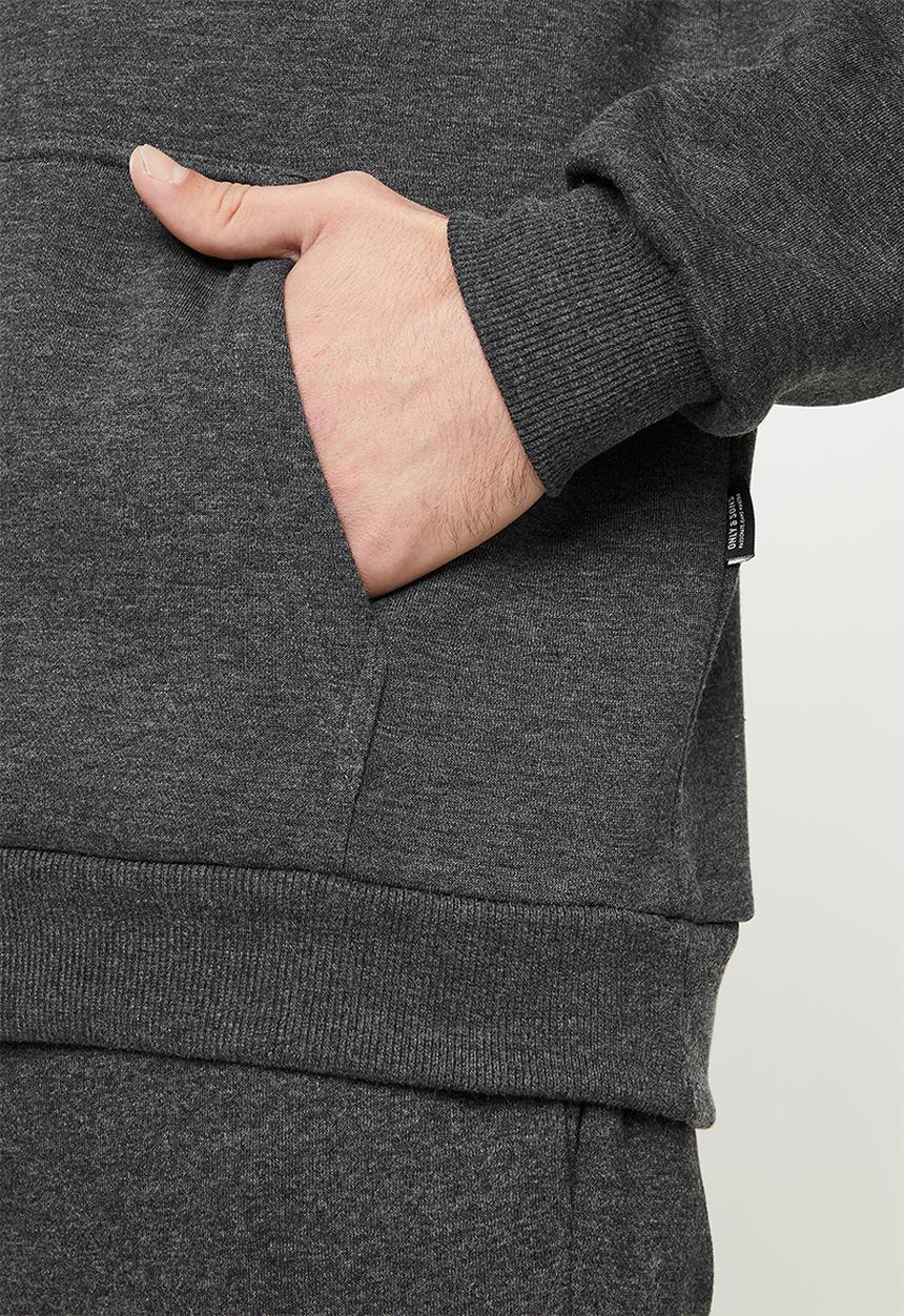 Only & Sons - Onsceres life hoodie sweat - charcoal
