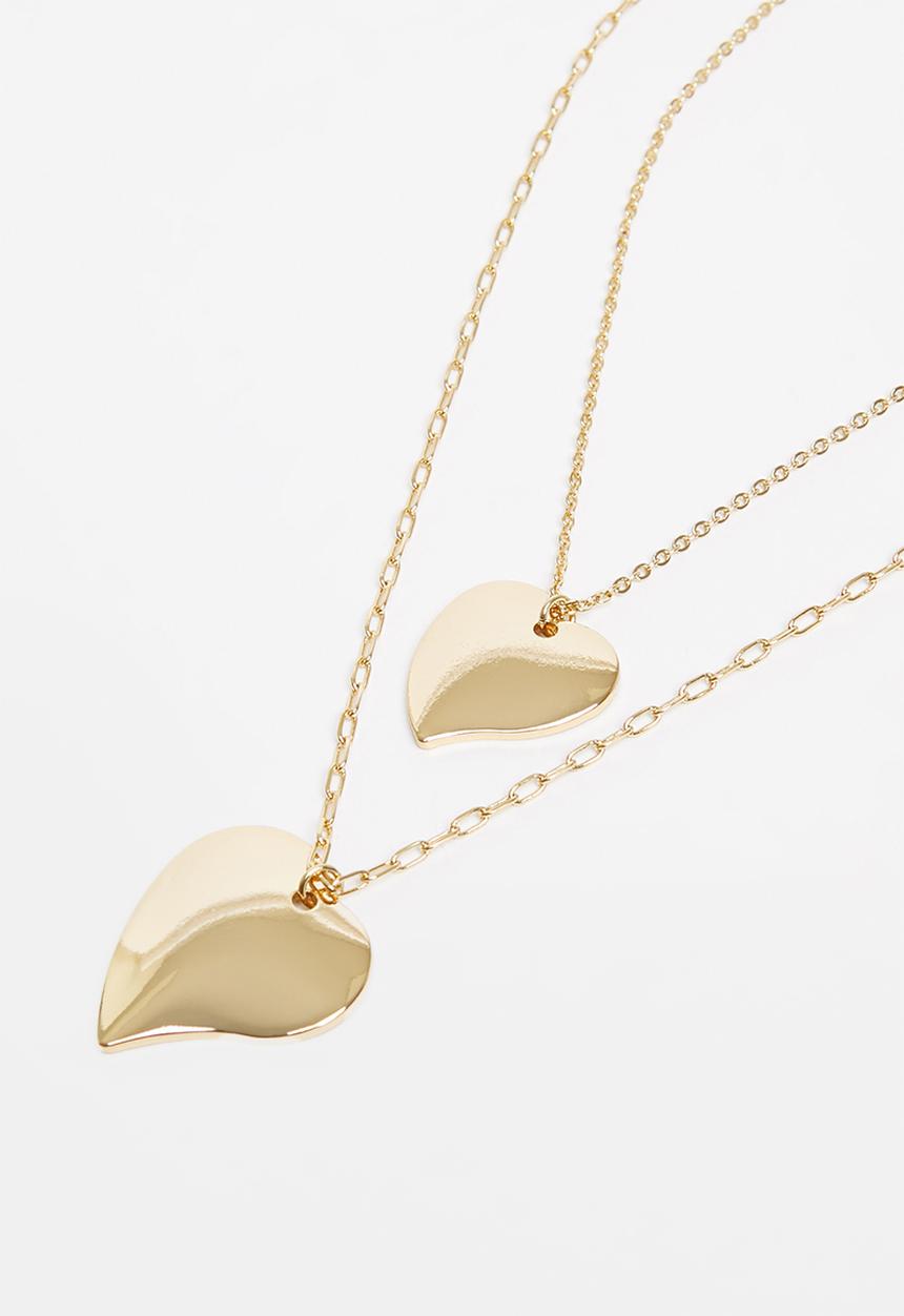Superbalist - Heart charm layered necklace - gold