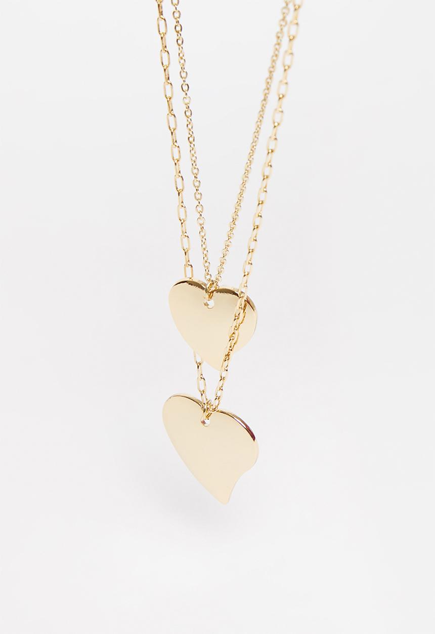 Superbalist - Heart charm layered necklace - gold