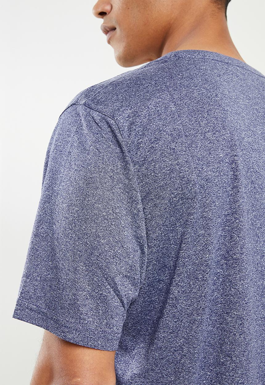 PUMA - Performance Heather Training Tee - Peacoat Blue Heather
