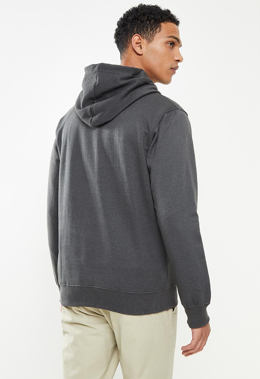 Ben Sherman - Target emb pullover hoody - charcoal