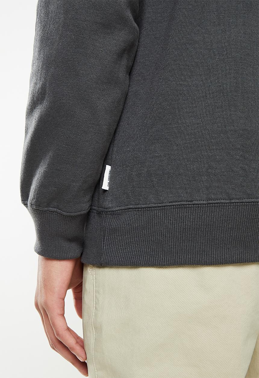 Ben Sherman - Target emb pullover hoody - charcoal