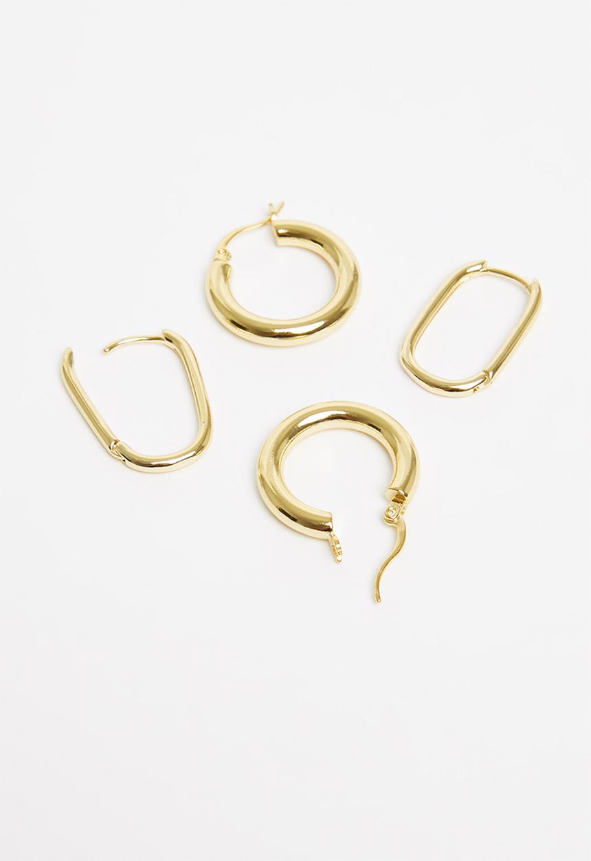Superbalist - Addison hoop earring set - gold
