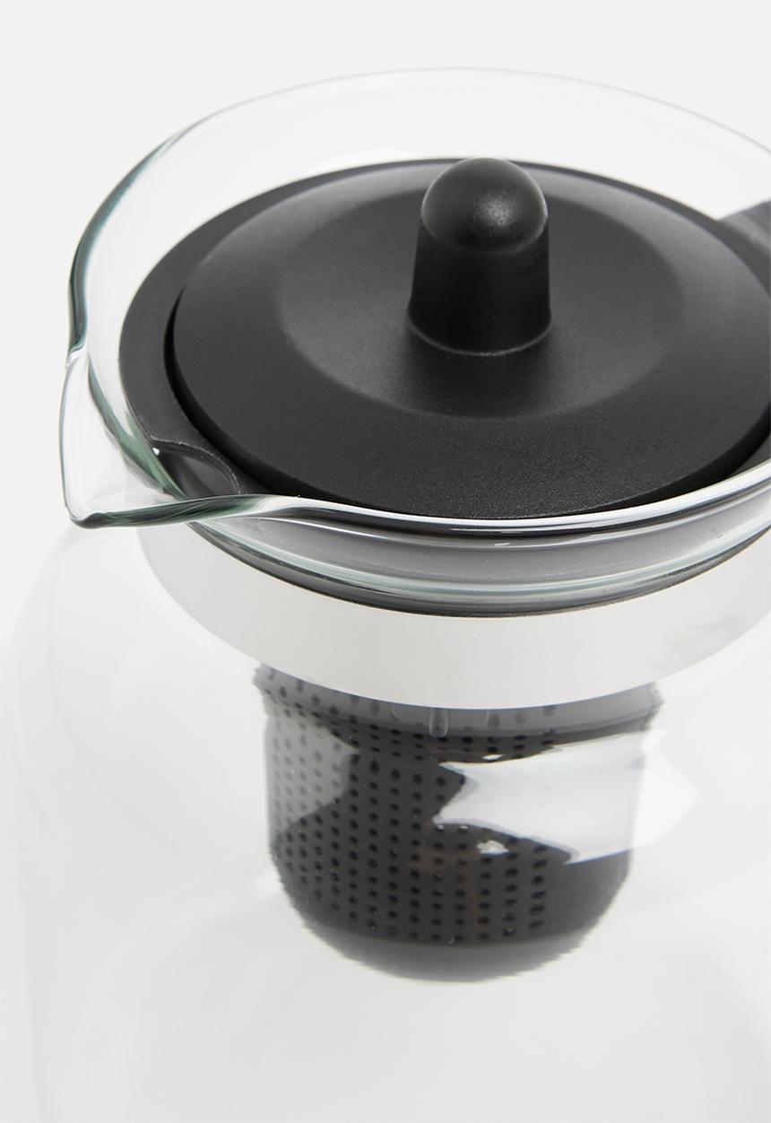 Excellent Houseware - Teapot with tea strainer - black