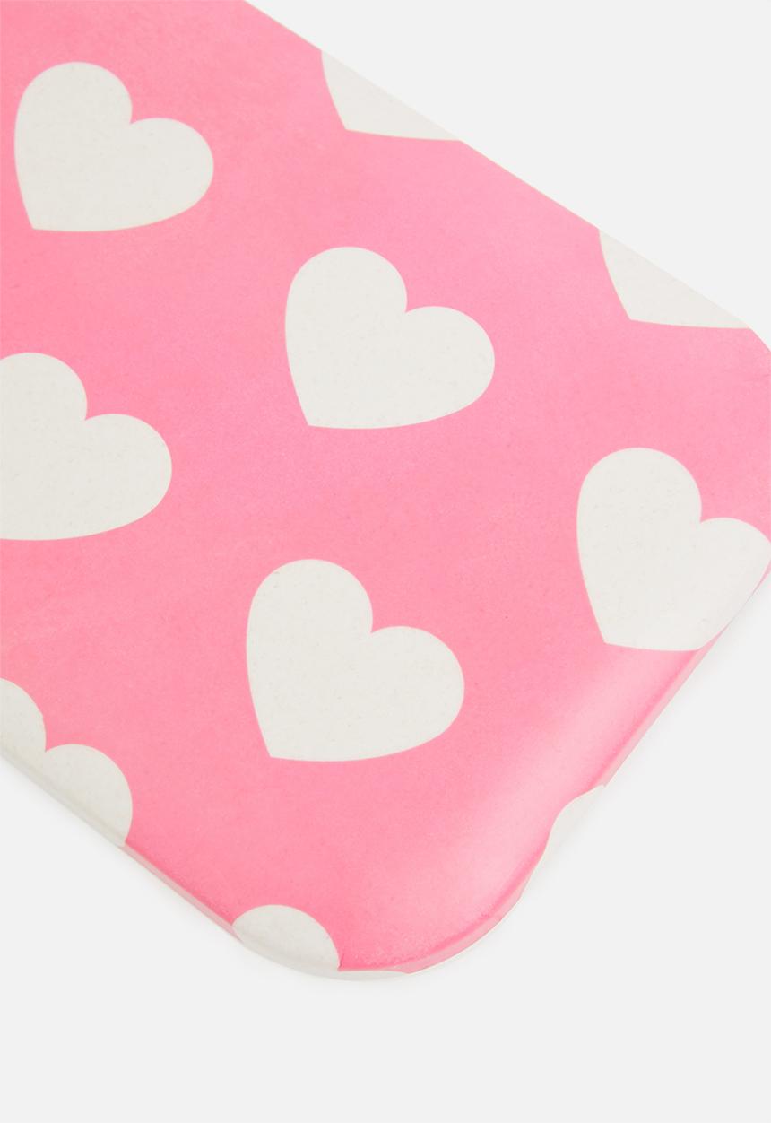 Excellent Houseware - Hearts lunch box - pink & green 