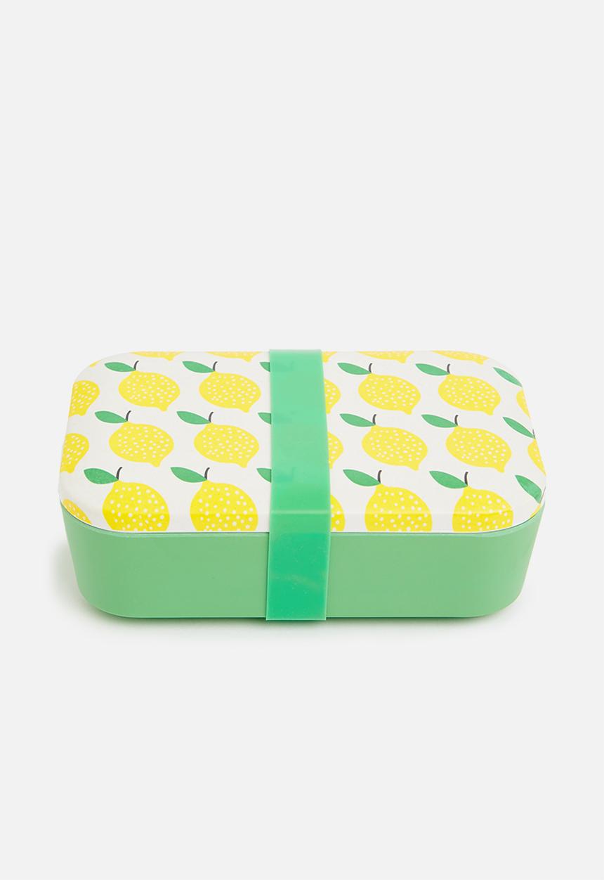 Excellent Houseware - Lemon lunch box - green & yellow 