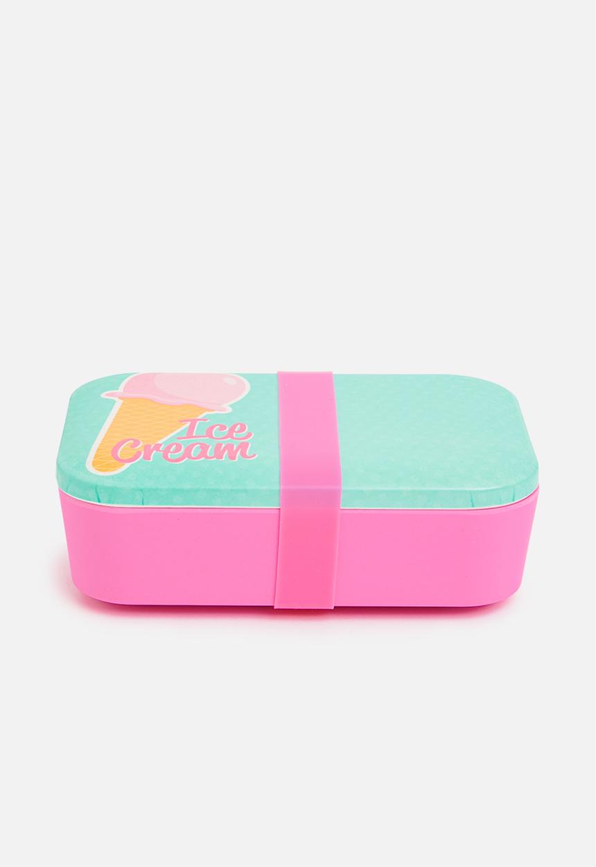 Excellent Houseware - Ice cream lunch box - pink & turquoise 