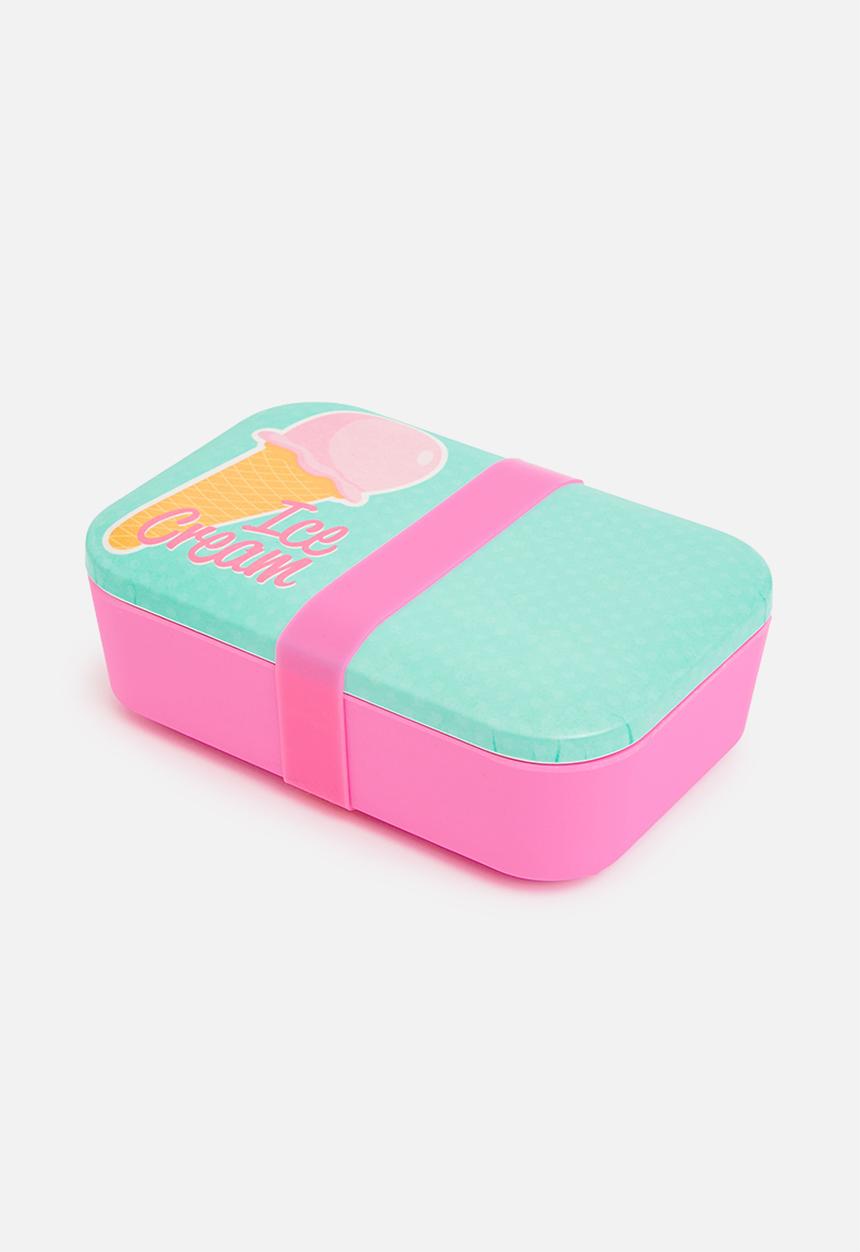 Excellent Houseware - Ice cream lunch box - pink & turquoise 