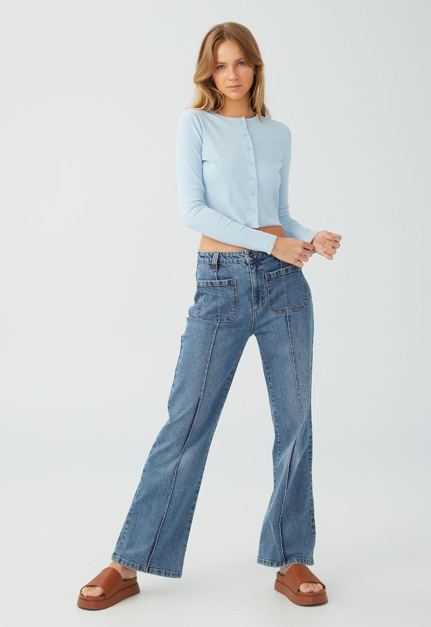 Cotton On - The organic rib cardi - ice blue