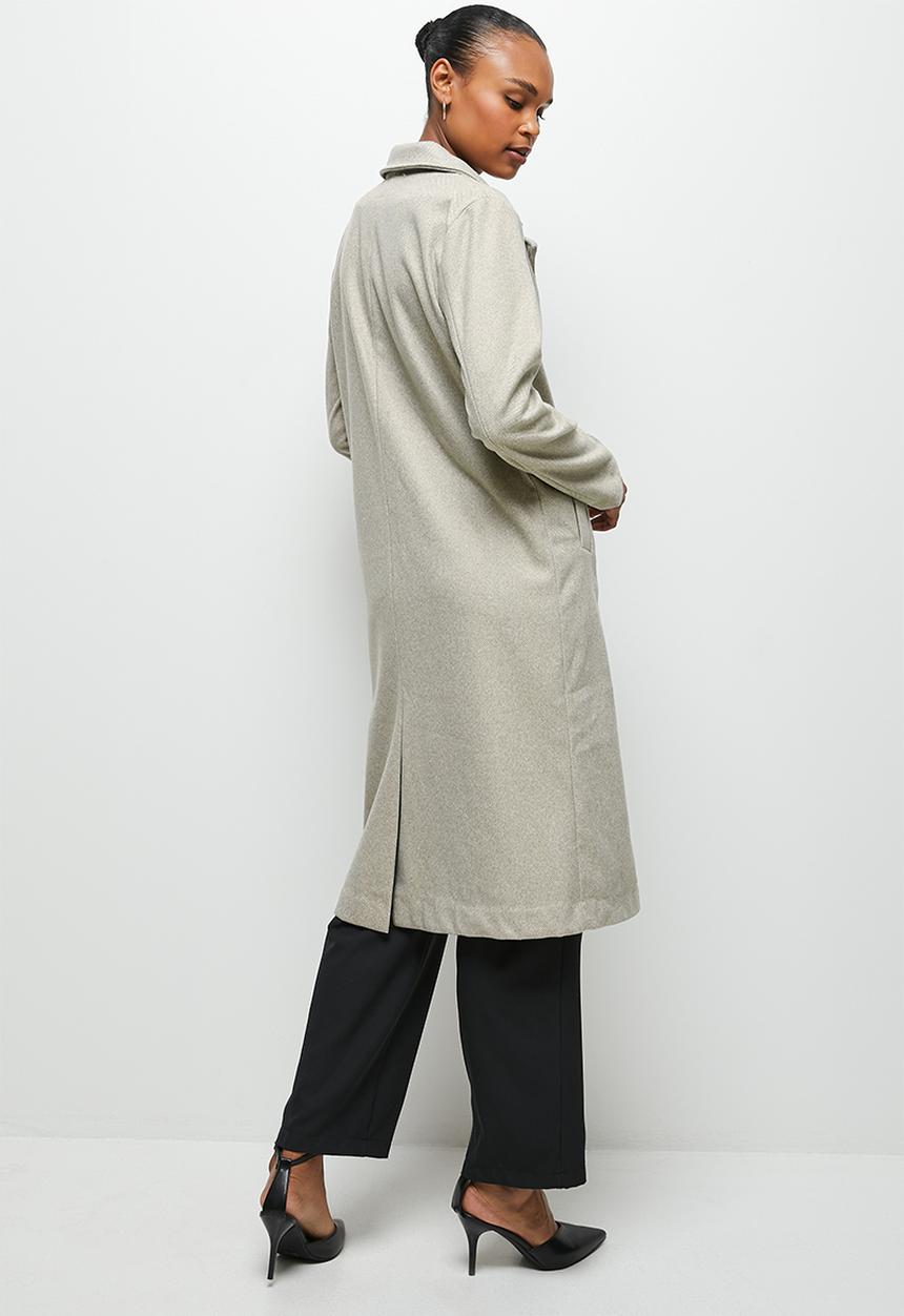 edit - Herringbone coat - light grey