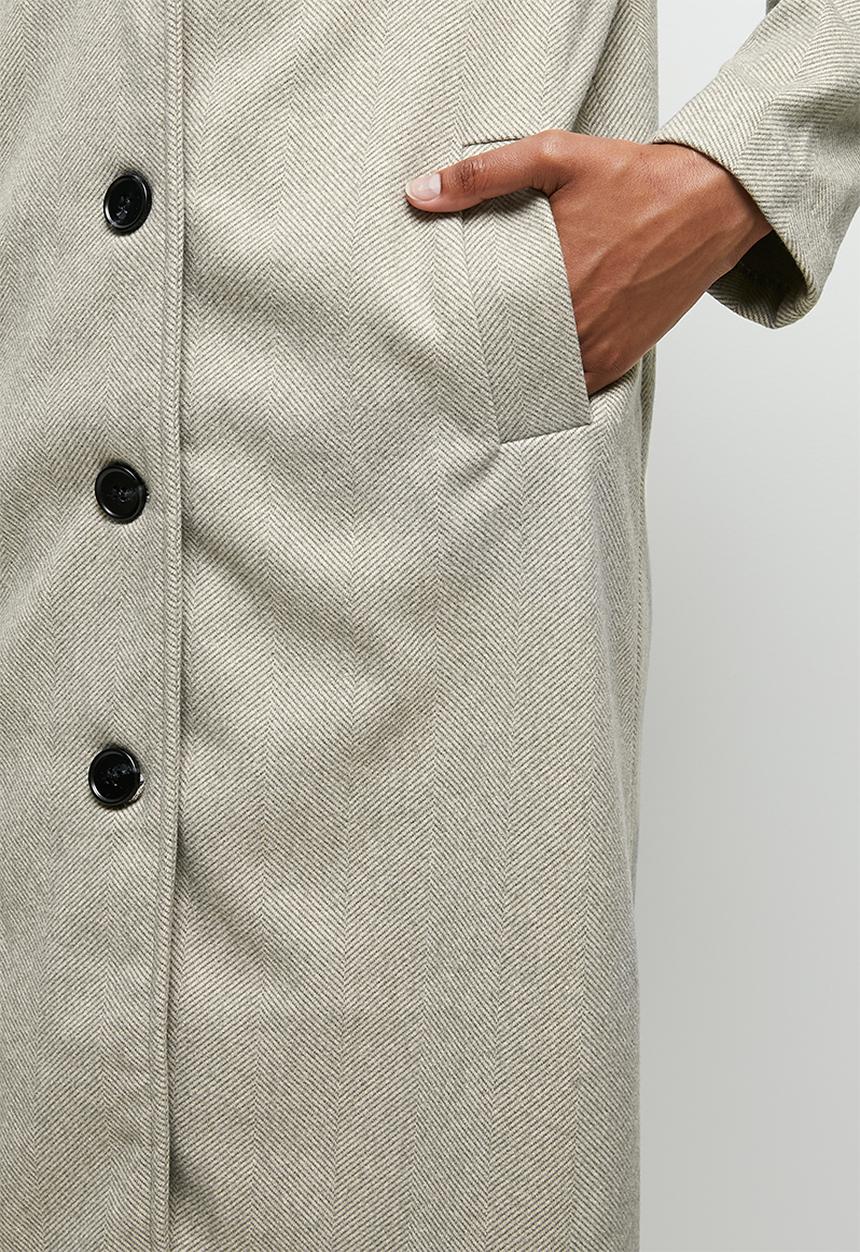 edit - Herringbone coat - light grey
