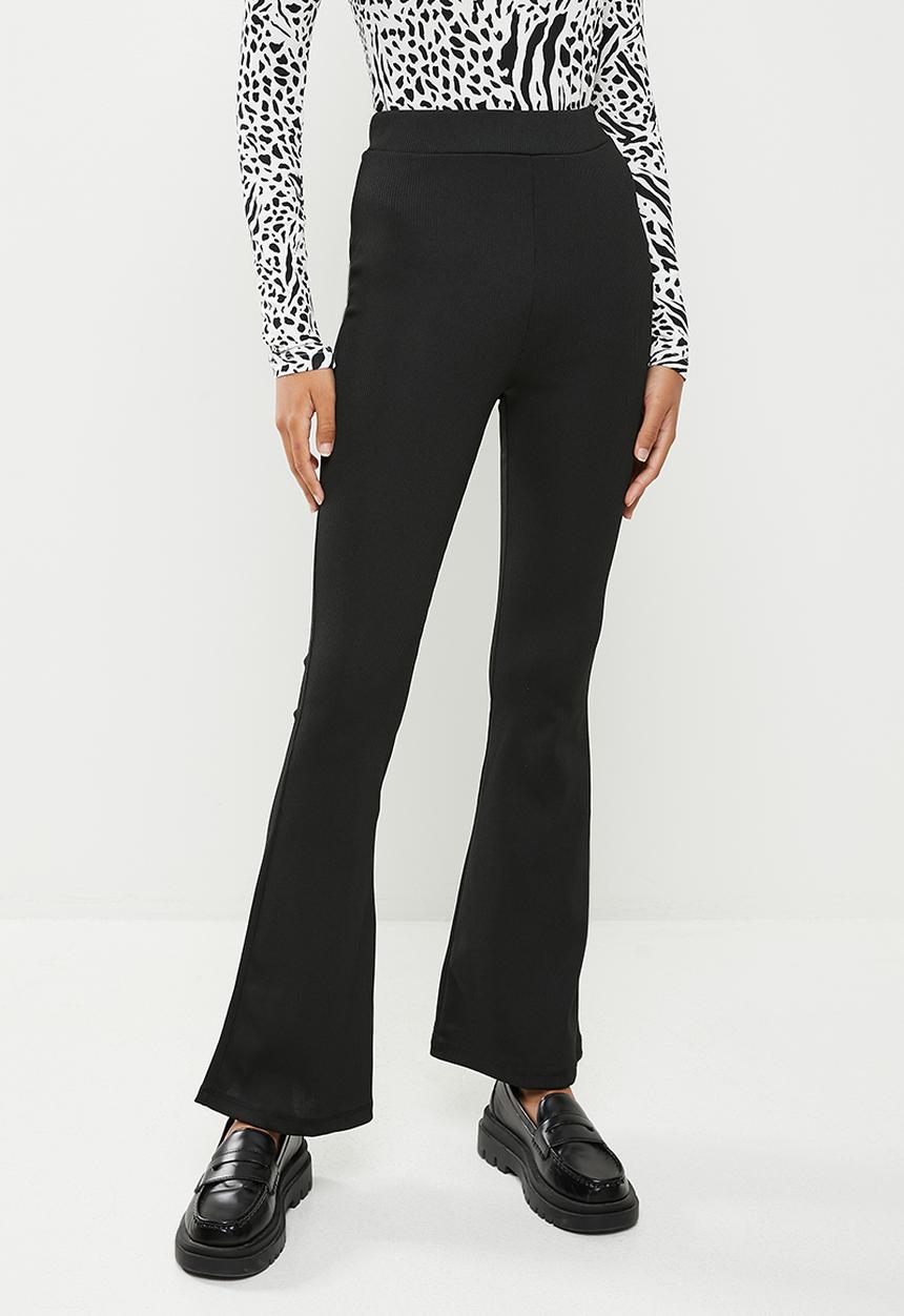 Koton - High waist flared trousers - black