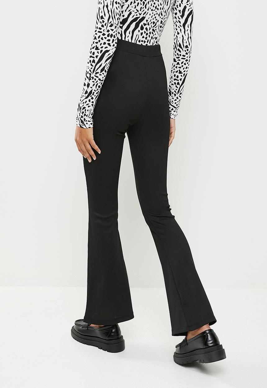 Koton - High waist flared trousers - black