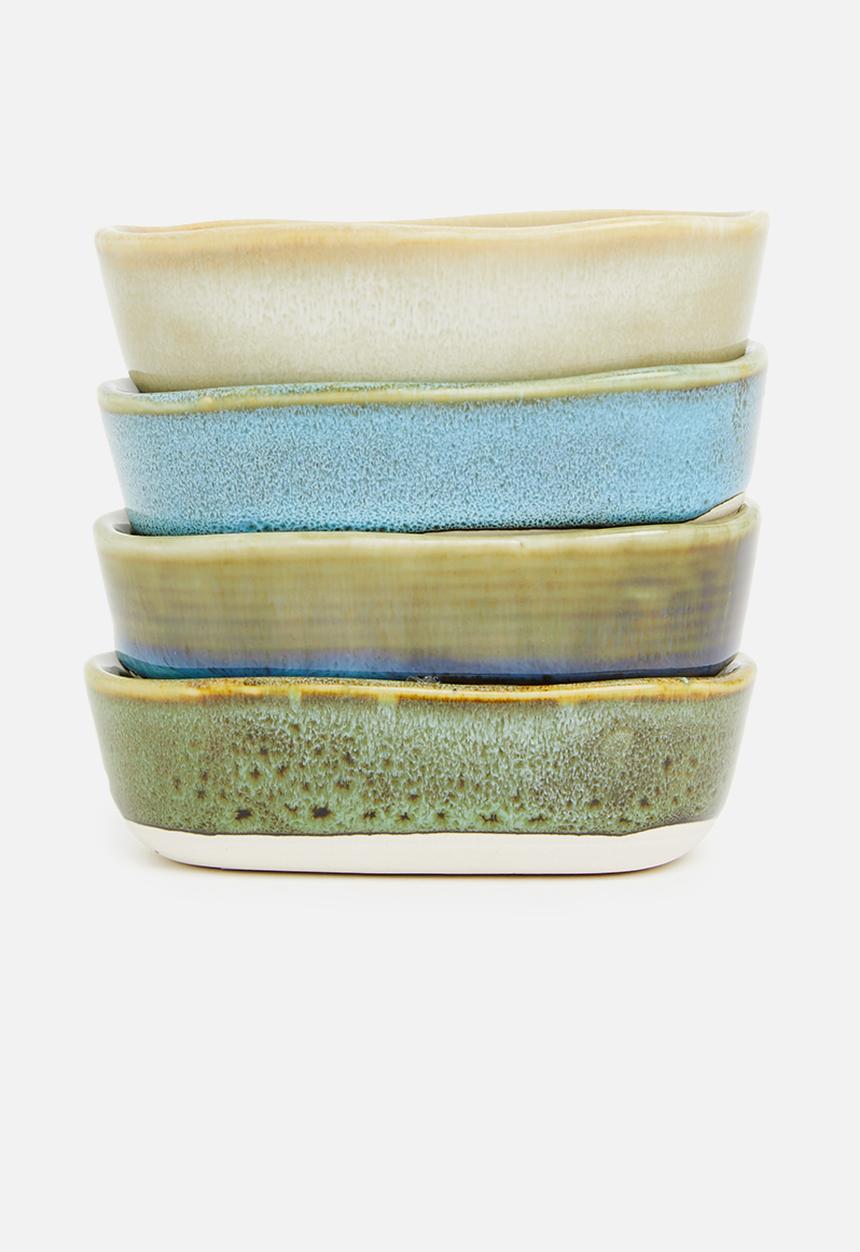 Excellent Houseware - Stoneware dipping bowl - blue