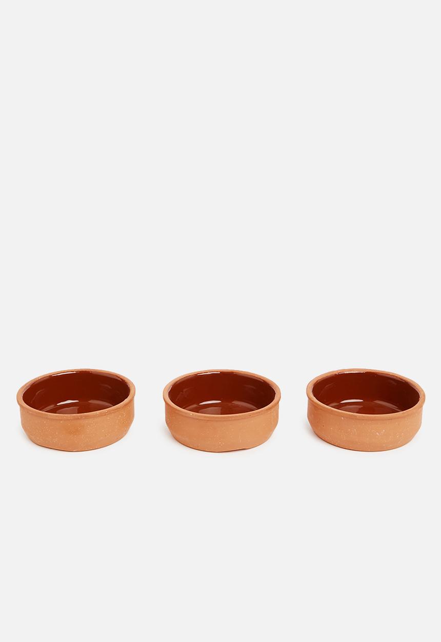 Excellent Houseware - Ramekin terracota set of 3 - rust 
