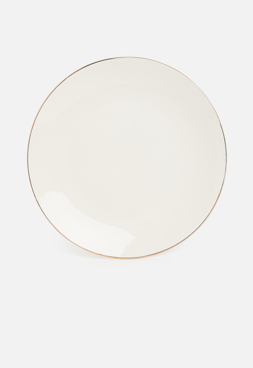 Excellent Houseware - Porcelain Gold rimmed side plate- set of 4 