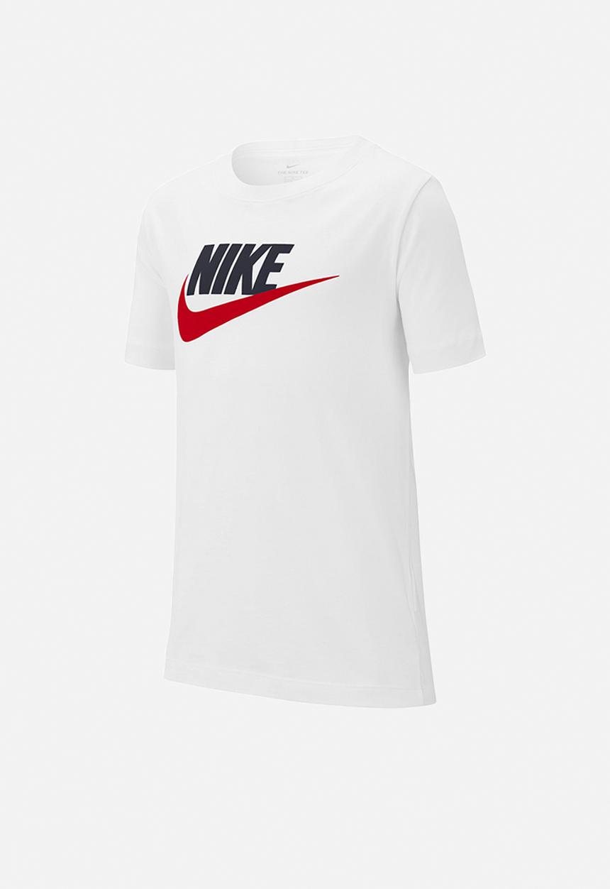Nike - B nsw tee futura icon td - white/obsidian/university red