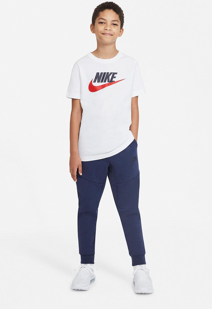 Nike - B nsw tee futura icon td - white/obsidian/university red