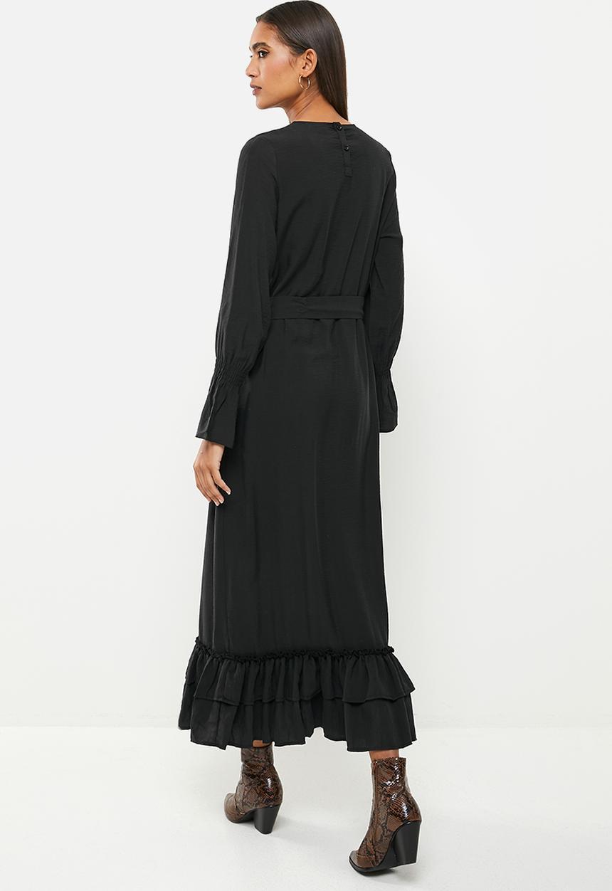 Koton - Tiered long sleeve dress - black