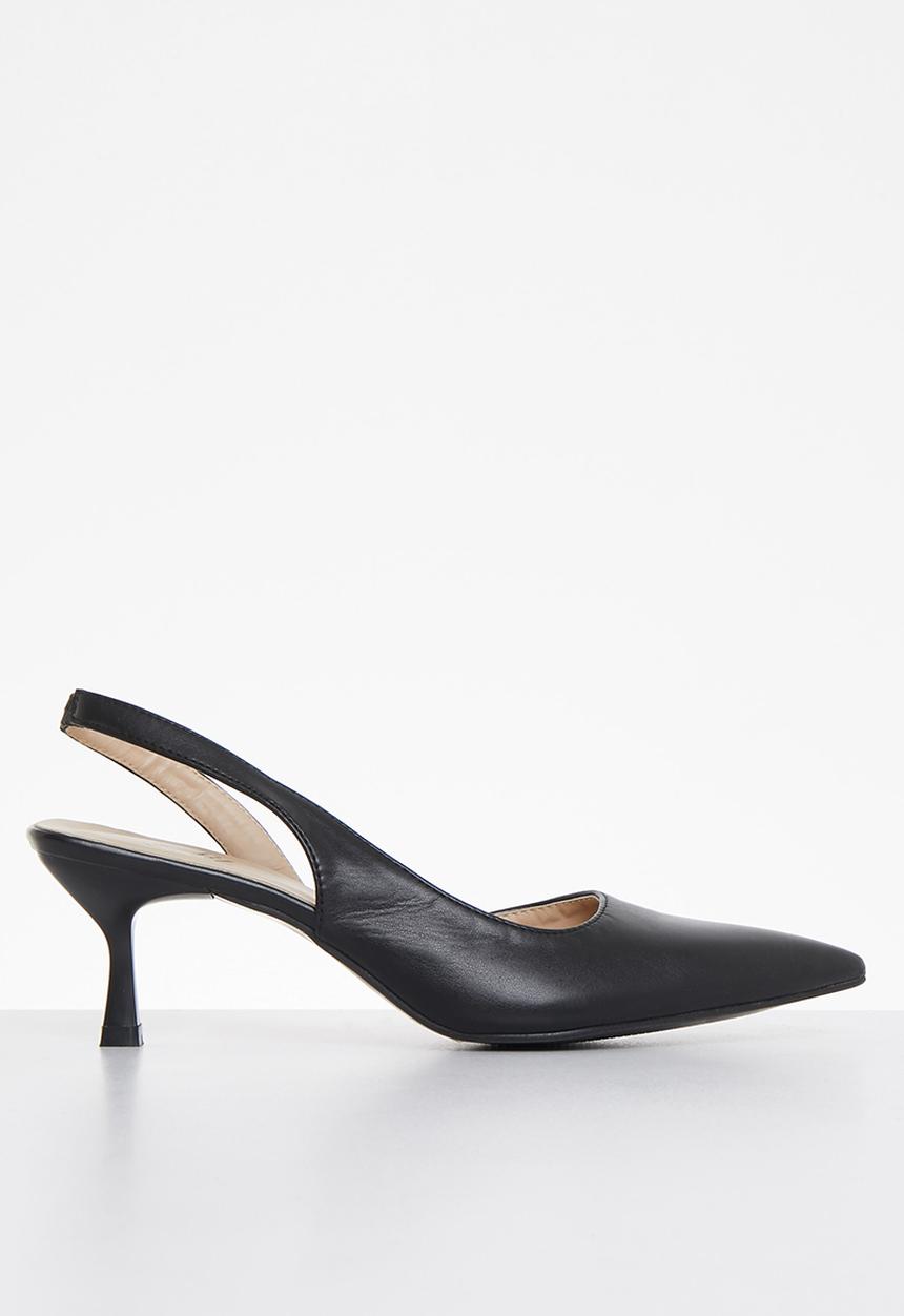 edit - Victoria slingback heel - black