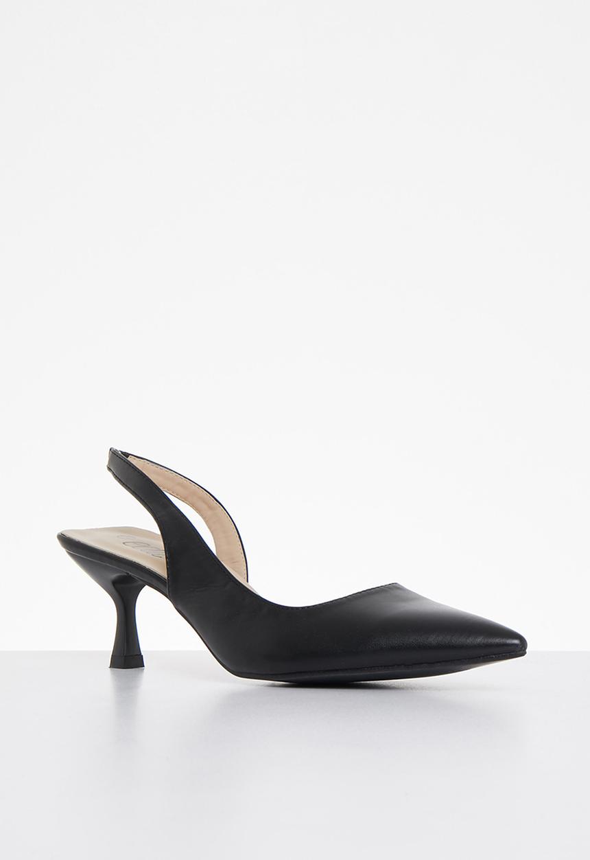 edit - Victoria slingback heel - black