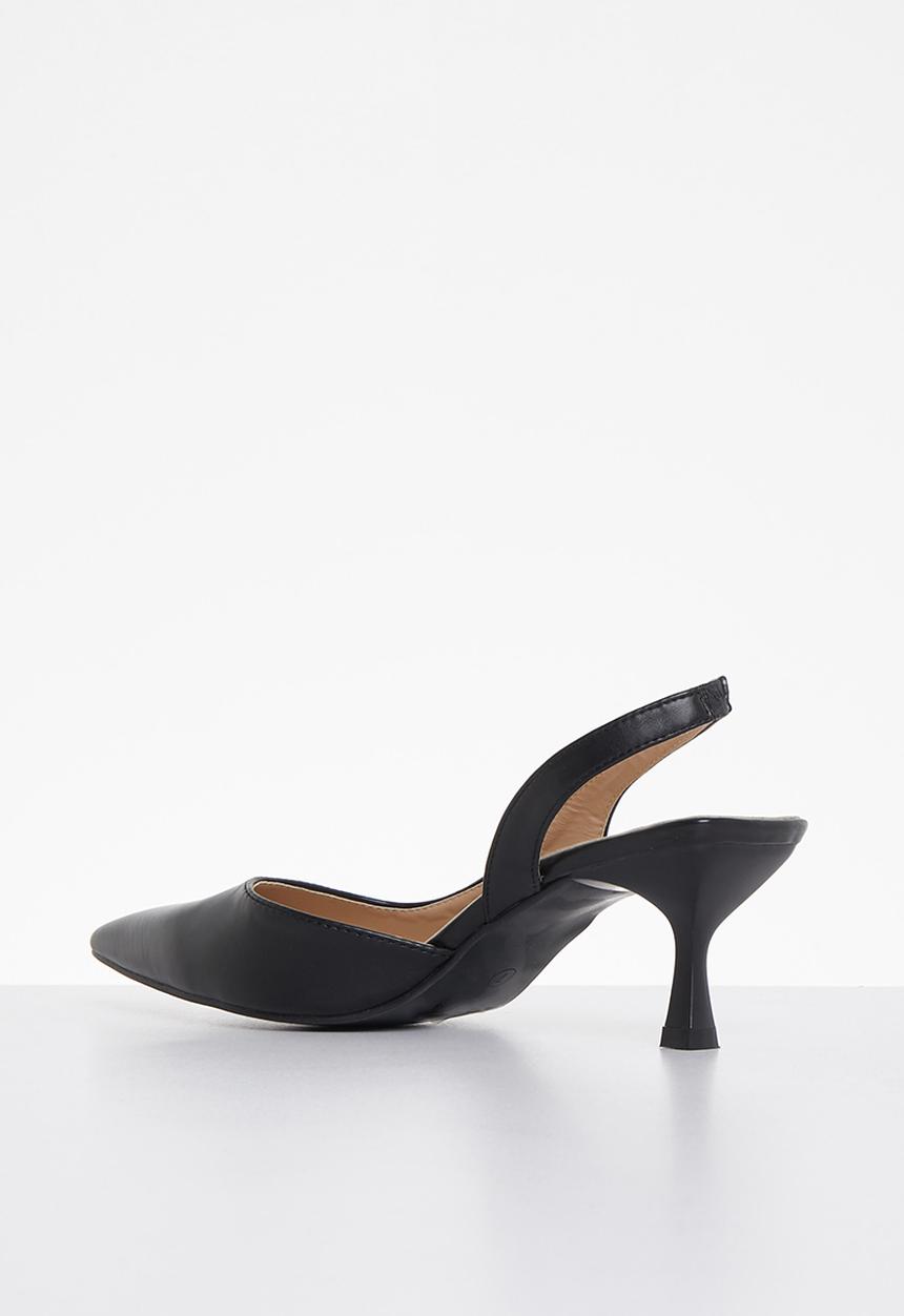 edit - Victoria slingback heel - black