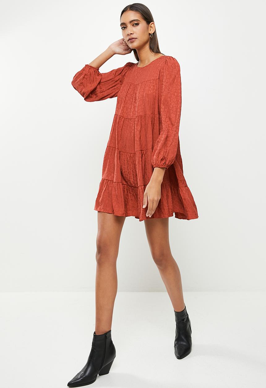 Koton - Leopard patterned mini dress - rust