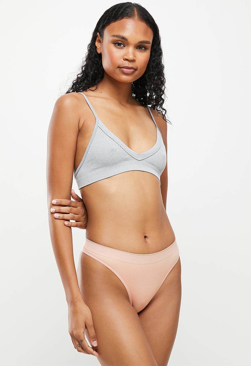 Cotton On - Seamless high cut thong brief 3-pack - multi 