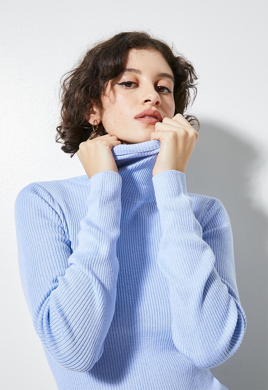 Superbalist - Crop turtle neck - dusty blue