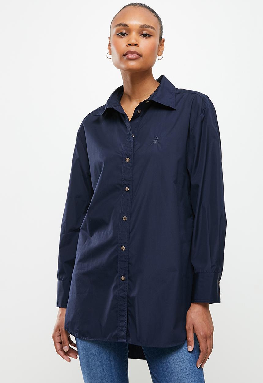POLO - Wmn boyfriend shirt - navy
